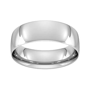 Goldsmiths 7mm Traditional Court Standard Wedding Ring In 950 Palladium