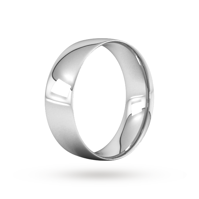 Goldsmiths 7mm Traditional Court Standard Wedding Ring In Platinum