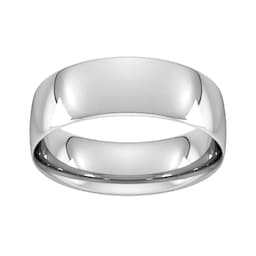 08308797 - 7mm Traditional Court Standard Wedding Ring In Sterling Silver