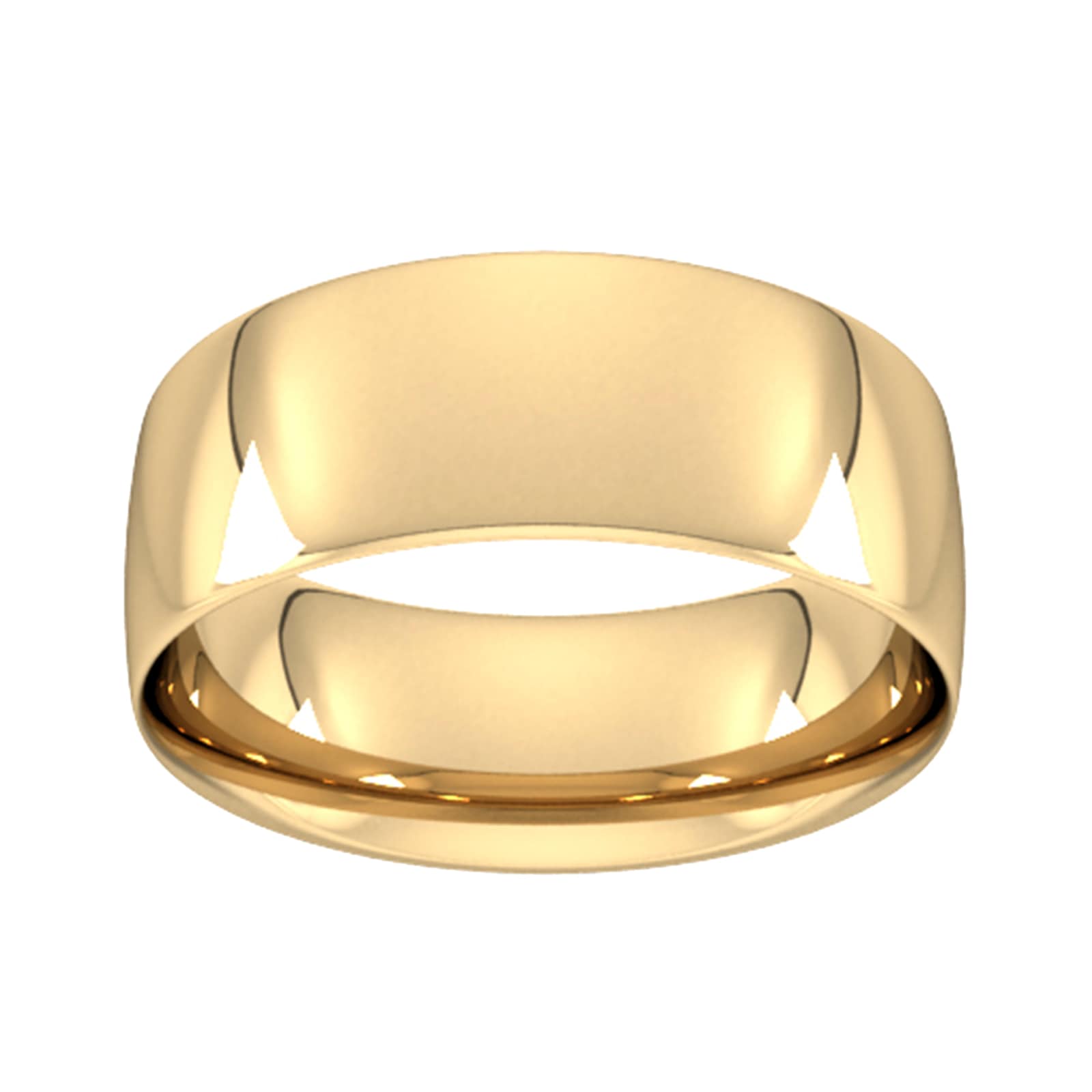 8mm Traditional Court Standard Wedding Ring In 9 Carat Yellow Gold - Ring Size M