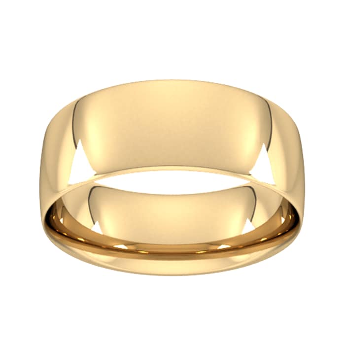 Goldsmiths 8mm Traditional Court Standard Wedding Ring In 9 Carat Yellow Gold