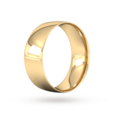 Goldsmiths 8mm Traditional Court Standard Wedding Ring In 9 Carat Yellow Gold - Ring Size Q