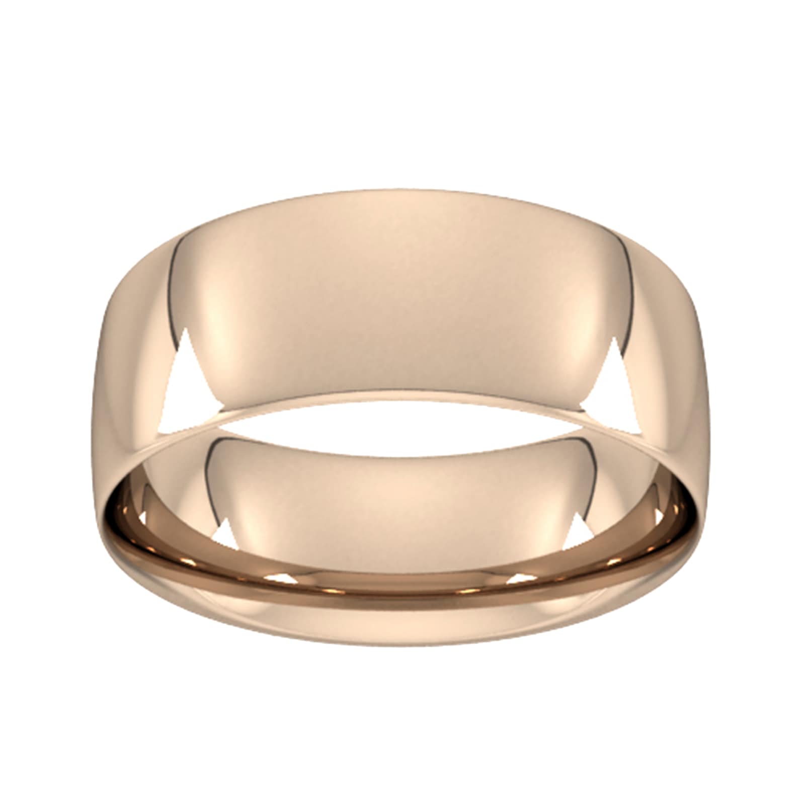 8mm Traditional Court Standard Wedding Ring In 9 Carat Rose Gold - Ring Size Q
