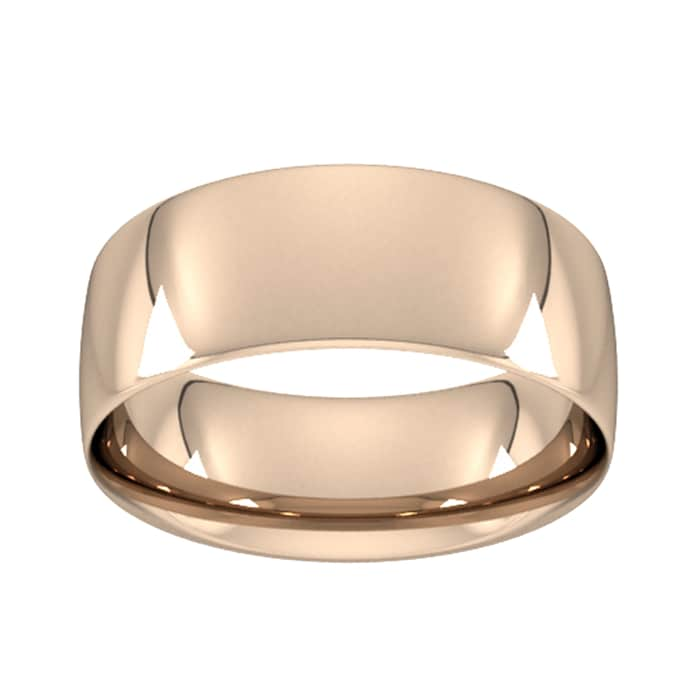 Goldsmiths 8mm Traditional Court Standard Wedding Ring In 9 Carat Rose Gold