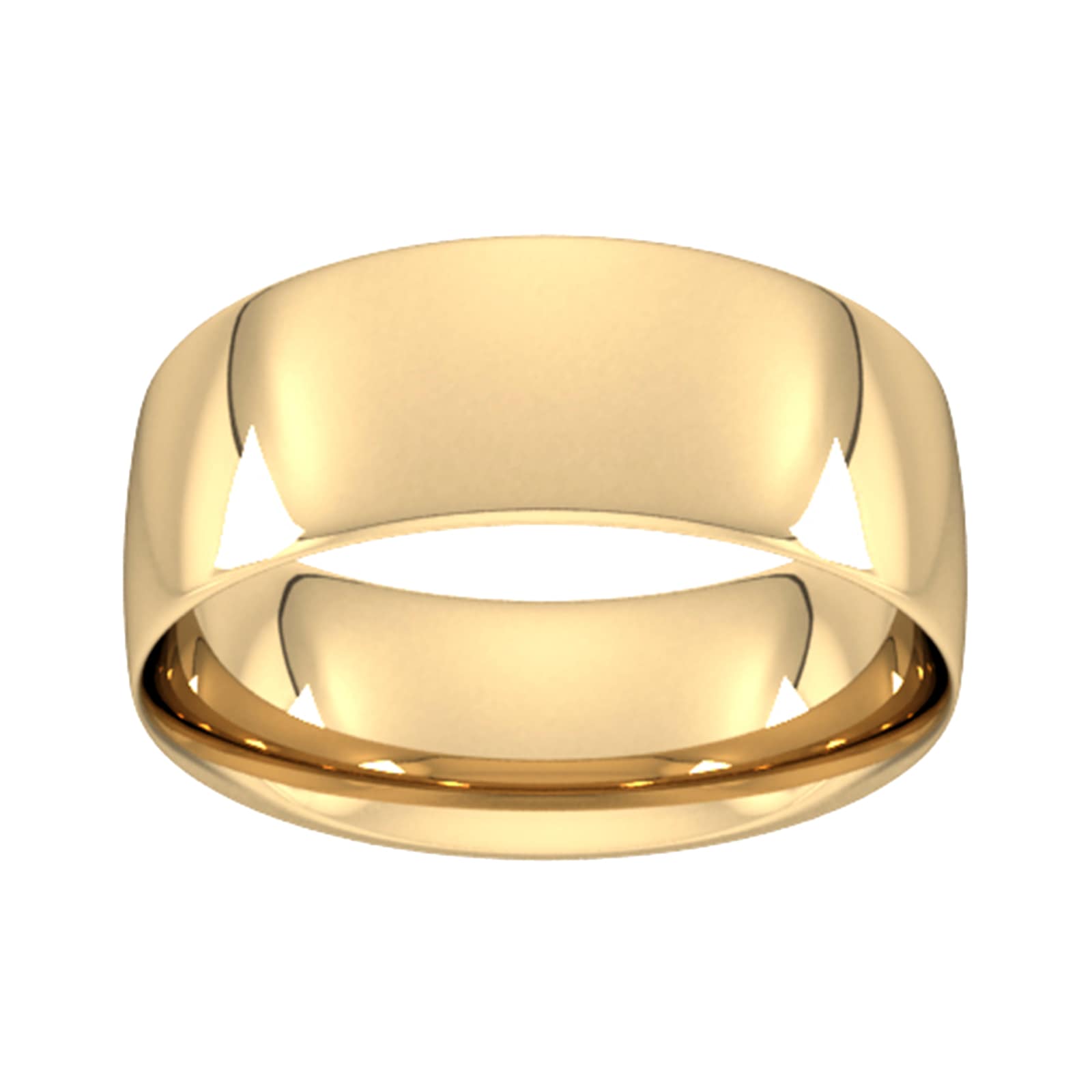 8mm Traditional Court Standard Wedding Ring In 18 Carat Yellow Gold - Ring Size W