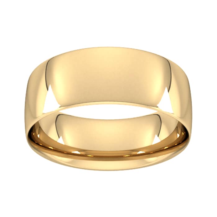 Goldsmiths 8mm Traditional Court Standard Wedding Ring In 18 Carat Yellow Gold