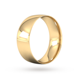 Goldsmiths 8mm Traditional Court Standard Wedding Ring In 18 Carat Yellow Gold