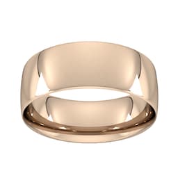 08308891 - 8mm Traditional Court Standard Wedding Ring In 18 Carat Rose Gold