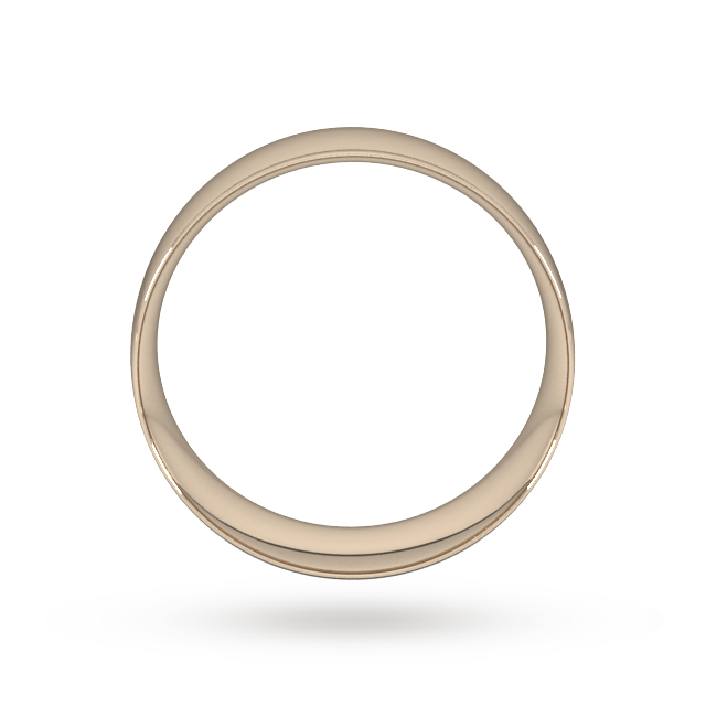 Goldsmiths 8mm Traditional Court Standard Wedding Ring In 18 Carat Rose Gold