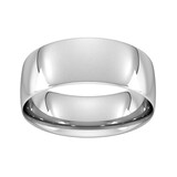 Goldsmiths 8mm Traditional Court Standard Wedding Ring In 950 Palladium - Ring Size U