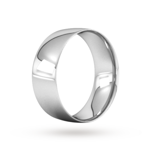 Goldsmiths 8mm Traditional Court Standard Wedding Ring In 950 Palladium