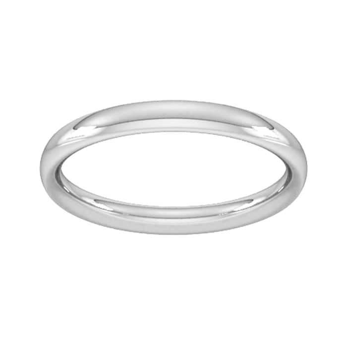 Goldsmiths 2.5mm Traditional Court Heavy Wedding Ring In 9 Carat White Gold