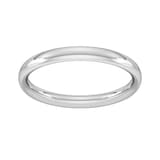 Goldsmiths 2.5mm Traditional Court Heavy Wedding Ring In 9 Carat White Gold