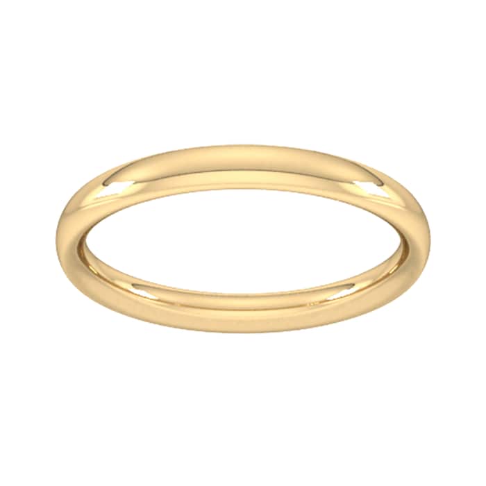 Goldsmiths 2.5mm Traditional Court Heavy Wedding Ring In 9 Carat Yellow Gold