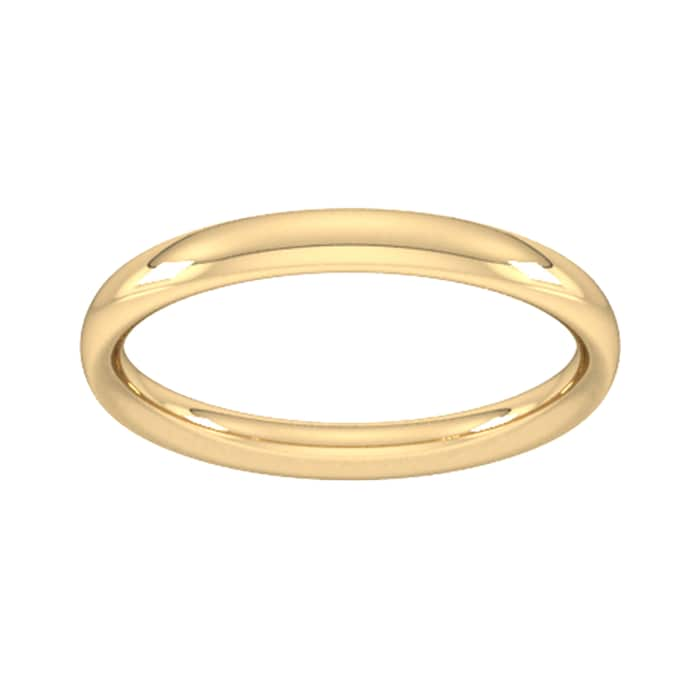 Goldsmiths 2.5mm Traditional Court Heavy Wedding Ring In 9 Carat Yellow Gold - Ring Size O