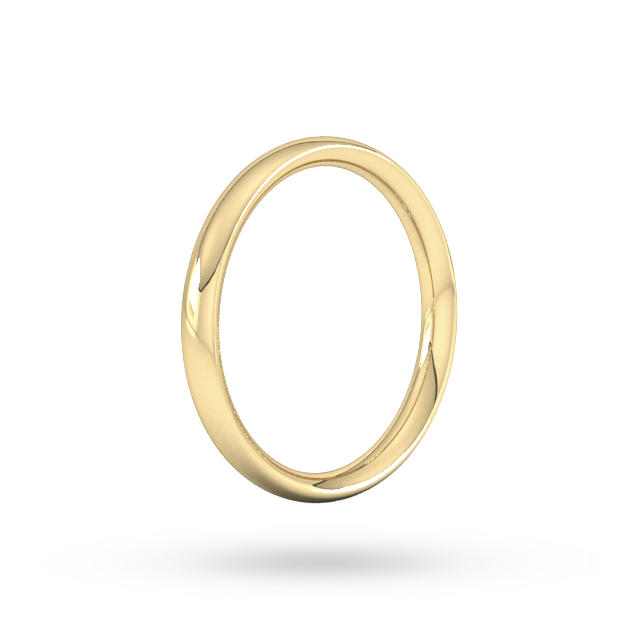 Goldsmiths 2.5mm Traditional Court Heavy Wedding Ring In 9 Carat Yellow Gold - Ring Size L