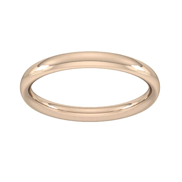 Goldsmiths 2.5mm Traditional Court Heavy Wedding Ring In 9 Carat Rose Gold