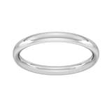Goldsmiths 2.5mm Traditional Court Heavy Wedding Ring In 18 Carat White Gold