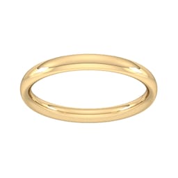 08308987 - 2.5mm Traditional Court Heavy Wedding Ring In 18 Carat Yellow Gold