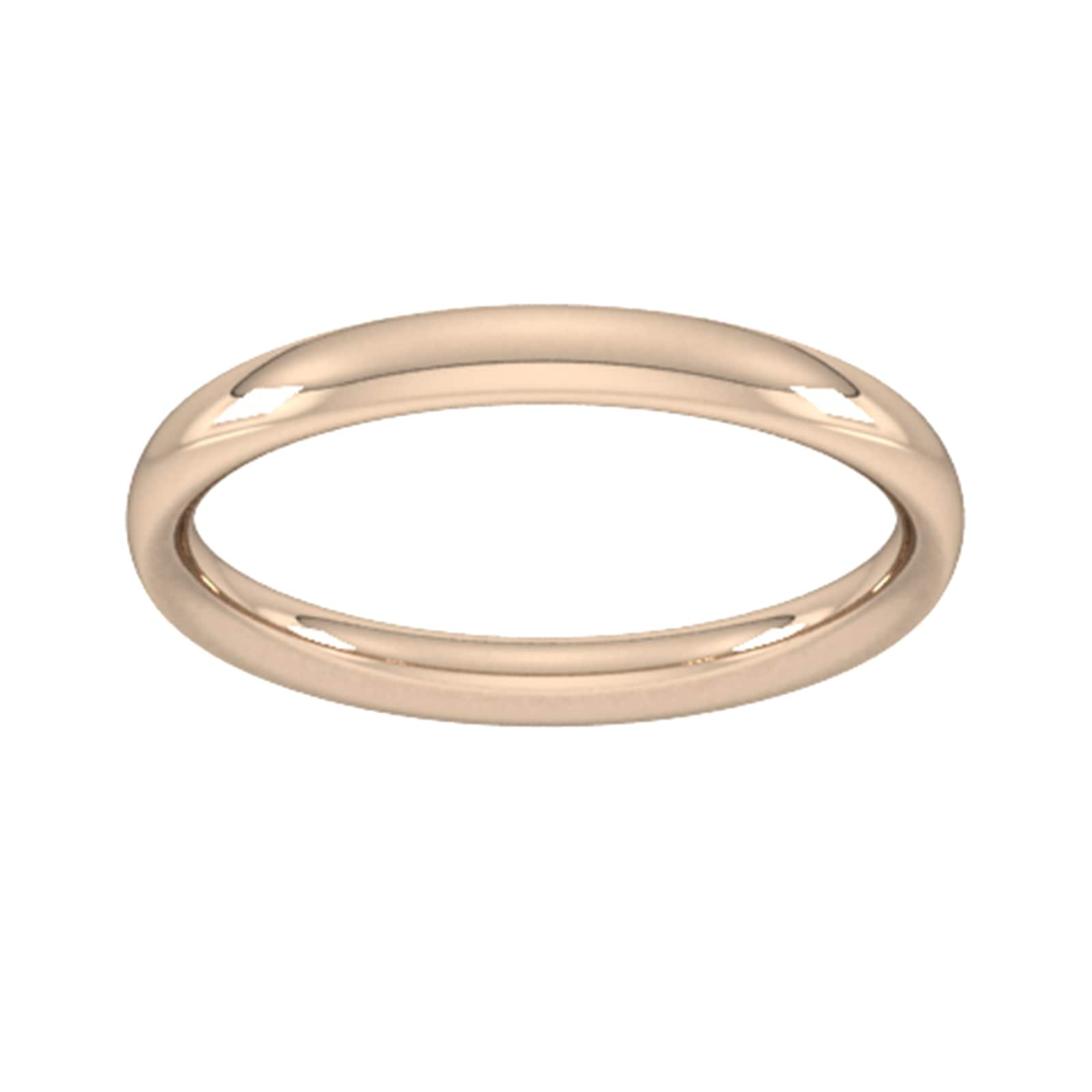 2.5mm Traditional Court Heavy Wedding Ring In 18 Carat Rose Gold 