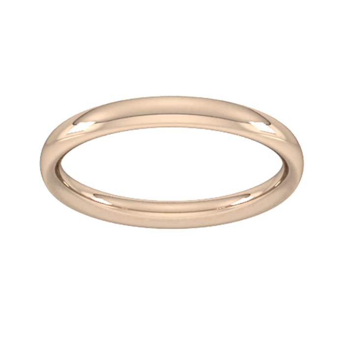 Goldsmiths 2.5mm Traditional Court Heavy Wedding Ring In 18 Carat Rose Gold - Ring Size L