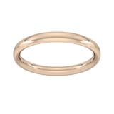 Goldsmiths 2.5mm Traditional Court Heavy Wedding Ring In 18 Carat Rose Gold - Ring Size J