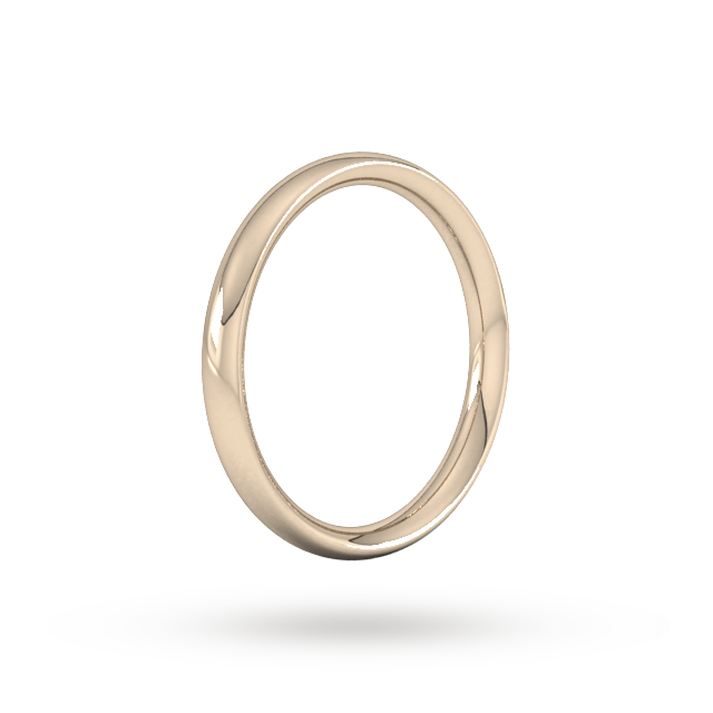 Goldsmiths 2.5mm Traditional Court Heavy Wedding Ring In 18 Carat Rose Gold