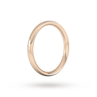 Goldsmiths 2.5mm Traditional Court Heavy Wedding Ring In 18 Carat Rose Gold