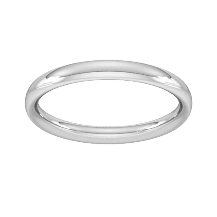 Goldsmiths 2.5mm Traditional Court Heavy Wedding Ring In 950 Palladium