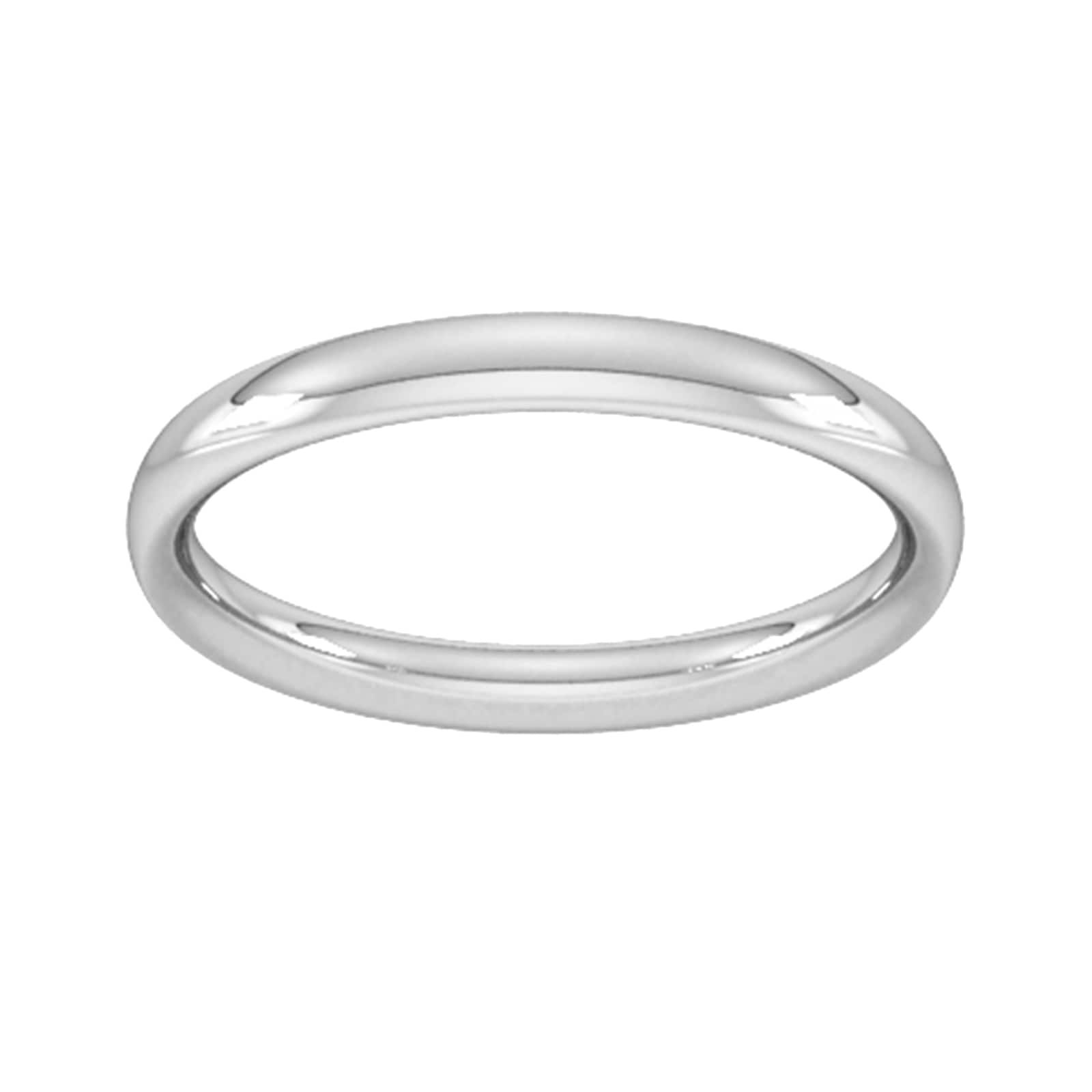 2.5mm Traditional Court Heavy Wedding Ring In Platinum - Ring Size R