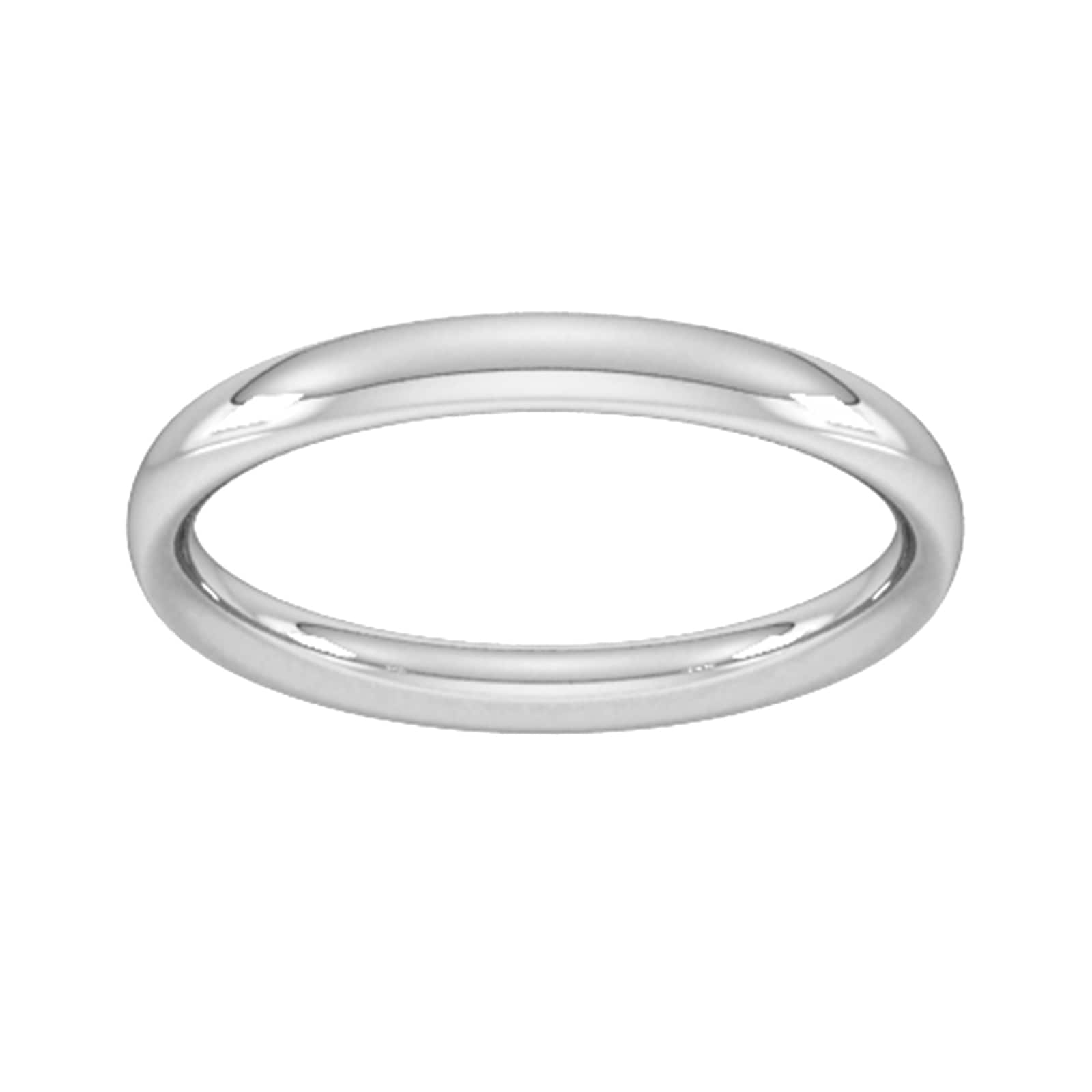 Goldsmiths 2.5mm Traditional Court Heavy Wedding Ring In Platinum