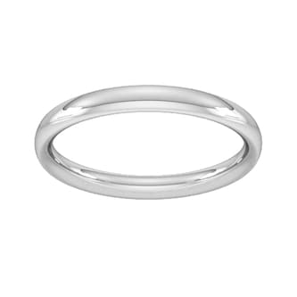 Goldsmiths 2.5mm Traditional Court Heavy Wedding Ring In Platinum Goldsmiths 2.5mm Traditional Court Heavy Wedding Ring In Platinum