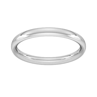 Goldsmiths 2.5mm Traditional Court Heavy Wedding Ring In Sterling Silver Goldsmiths 2.5mm Traditional Court Heavy Wedding Ring In Sterling Silver