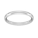 Goldsmiths 2.5mm Traditional Court Heavy Wedding Ring In Sterling Silver