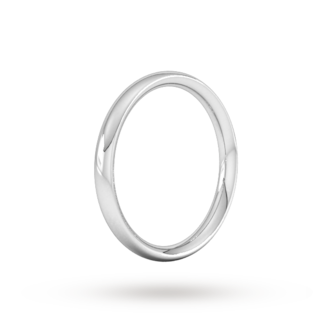 Goldsmiths 2.5mm Traditional Court Heavy Wedding Ring In Sterling Silver Goldsmiths 2.5mm Traditional Court Heavy Wedding Ring In Sterling Silver