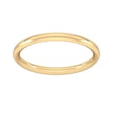Goldsmiths 2mm Traditional Court Heavy Wedding Ring In 9 Carat Yellow Gold - Ring Size J