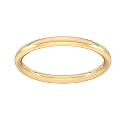 08309025 - 2mm Traditional Court Heavy Wedding Ring In 9 Carat Yellow Gold