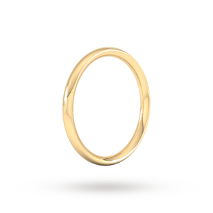 Goldsmiths 2mm Traditional Court Heavy Wedding Ring In 9 Carat Yellow Gold