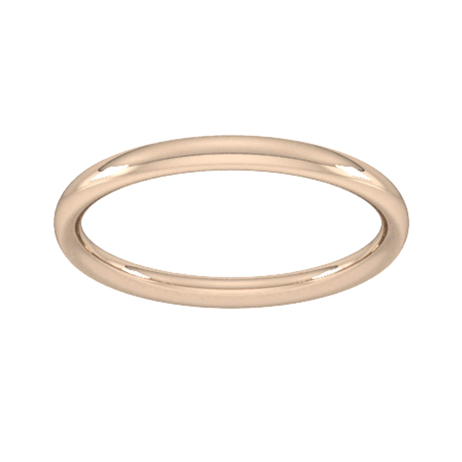 2mm Traditional Court Heavy Wedding Ring In 9 Carat Rose Gold - R