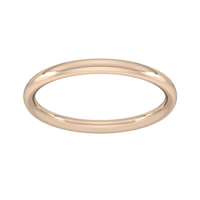 Goldsmiths 2mm Traditional Court Heavy Wedding Ring In 9 Carat Rose Gold - Ring Size K