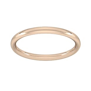 Best Luxury 
2mm Traditional Court Heavy Wedding Ring In 9 Carat Rose Gold