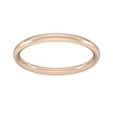 Goldsmiths 2mm Traditional Court Heavy Wedding Ring In 9 Carat Rose Gold - Ring Size K