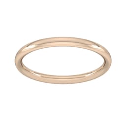 08309026 - 2mm Traditional Court Heavy Wedding Ring In 9 Carat Rose Gold