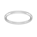 Goldsmiths 2mm Traditional Court Heavy Wedding Ring In 18 Carat White Gold - Ring Size P