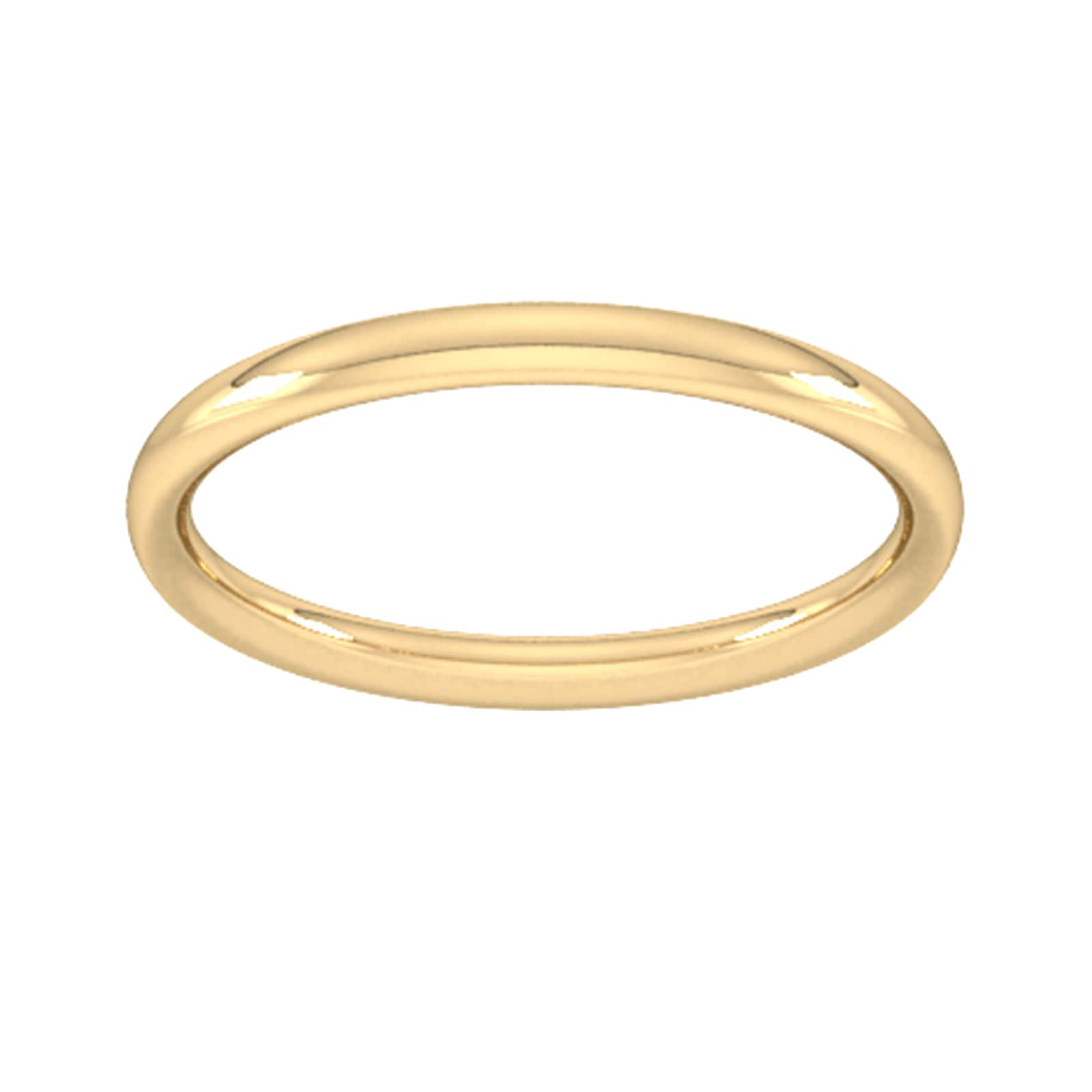 2mm Traditional Court Heavy Wedding Ring In 18 Carat Yellow Gold - Ring Size G