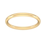 Goldsmiths 2mm Traditional Court Heavy Wedding Ring In 18 Carat Yellow Gold