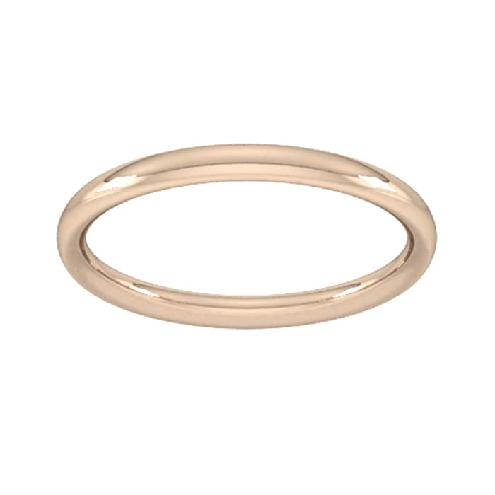 Goldsmiths 2mm Traditional Court Heavy Wedding Ring In 18 Carat Rose Gold