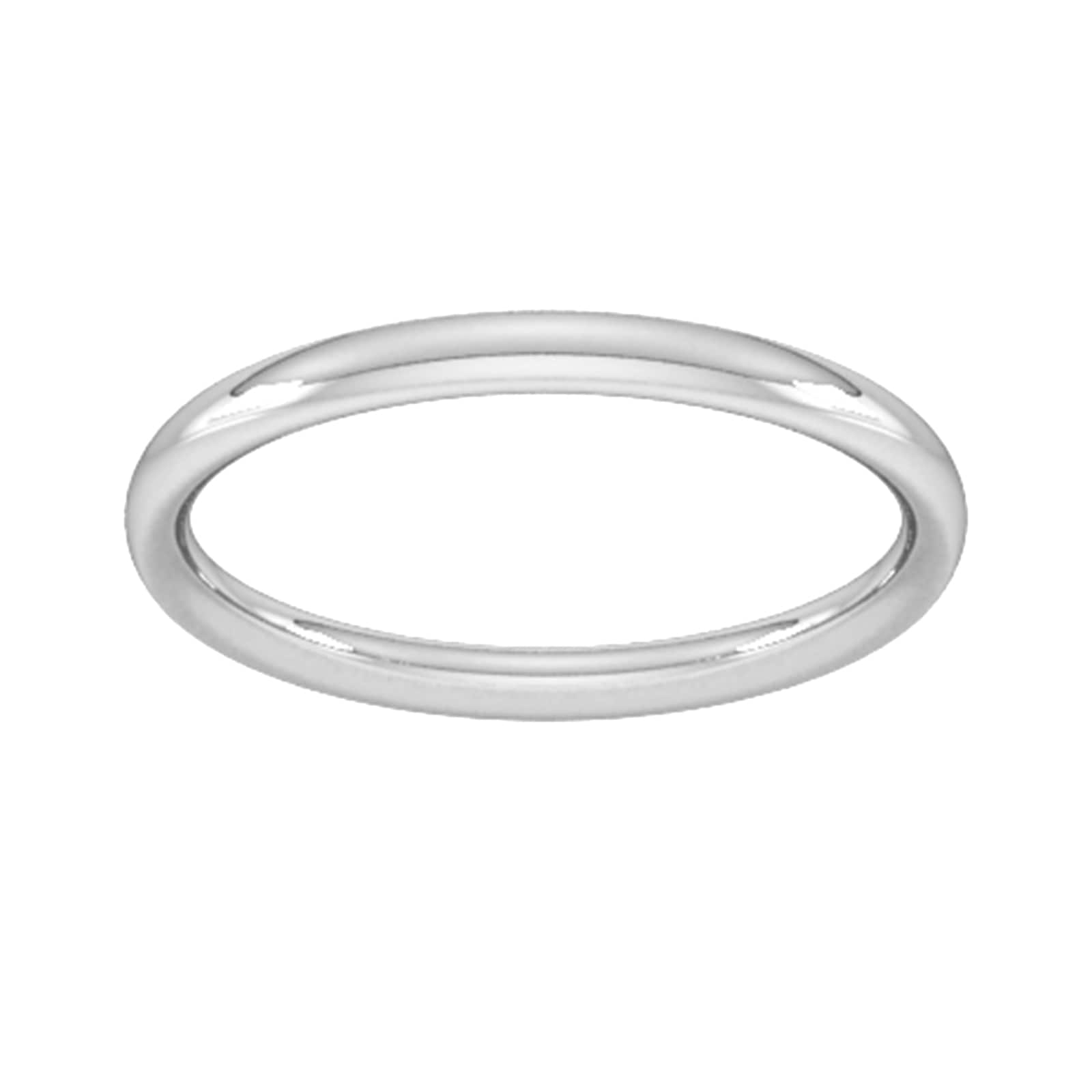 2mm Traditional Court Heavy Wedding Ring In 950 Palladium - Ring Size Z