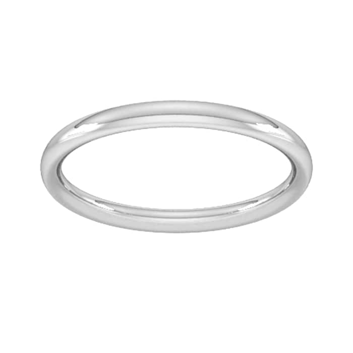 Goldsmiths 2mm Traditional Court Heavy Wedding Ring In 950 Palladium - Ring Size N