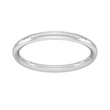 Goldsmiths 2mm Traditional Court Heavy Wedding Ring In 950 Palladium - Ring Size M
